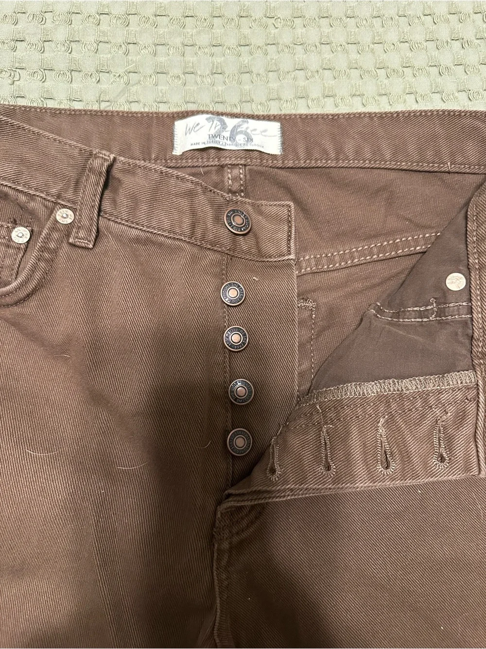 Women’s We the Free - Free People button fly brown jeans